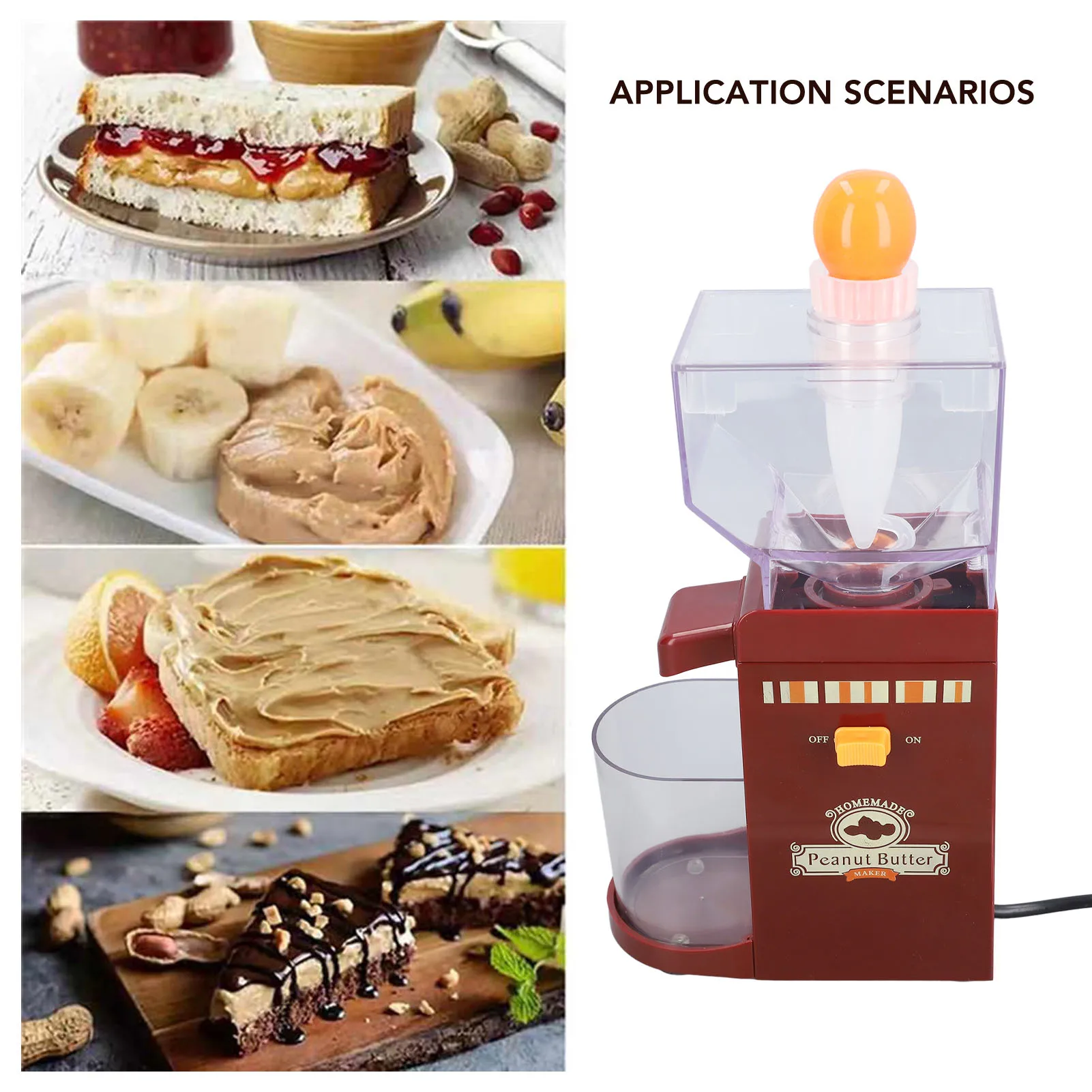 Peanut Butter Maker Home Electric Grain Grinder Anti Slip Sesame Sauce Mill Nut Butter Machine for Groundnut Almonds Cashews