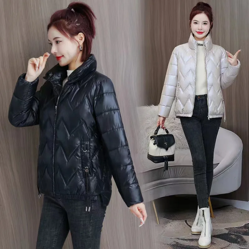 Winter Parkas Women Jacket Long Sleeve Warm Jackets Stand Collar 2024 New Female Puffer Casual Parka Snow Wear Coat Outwear