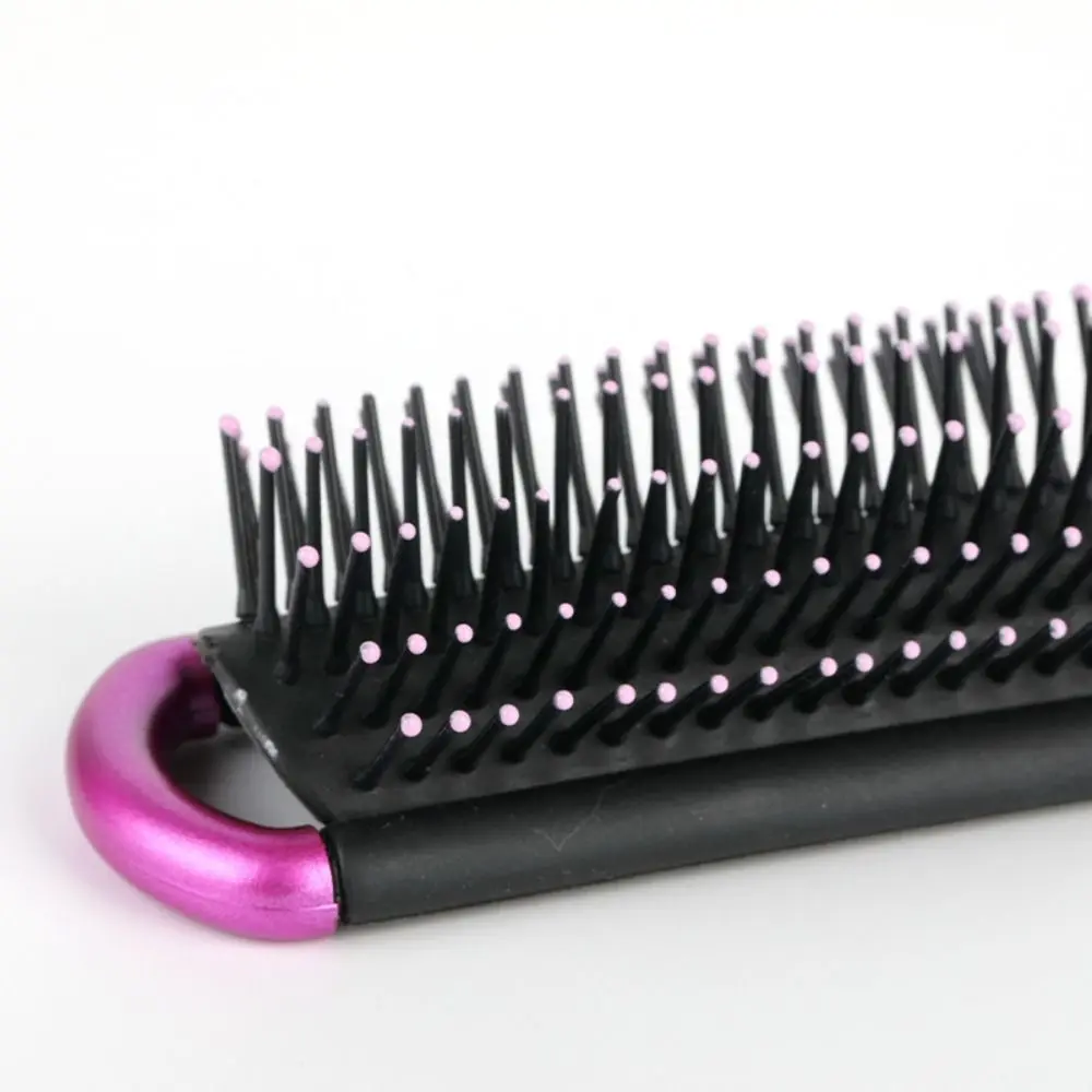

Mini 2 in 1 Folding Comb Mirror Set Metallic Anti Static Air Bag Hair Comb Colorful Dual-Use Hair Brush With Mirror Travel