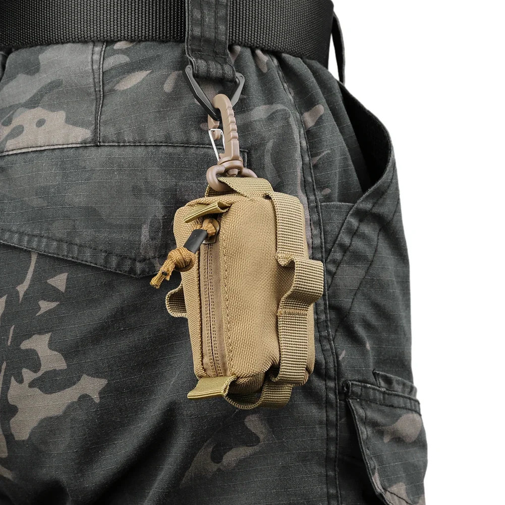Tactical EDC Pouch Zipper Key Card Holder Pouch Coin Purses Military Wallet Small Bag Organizer for Men and Women Outdoor Hiking
