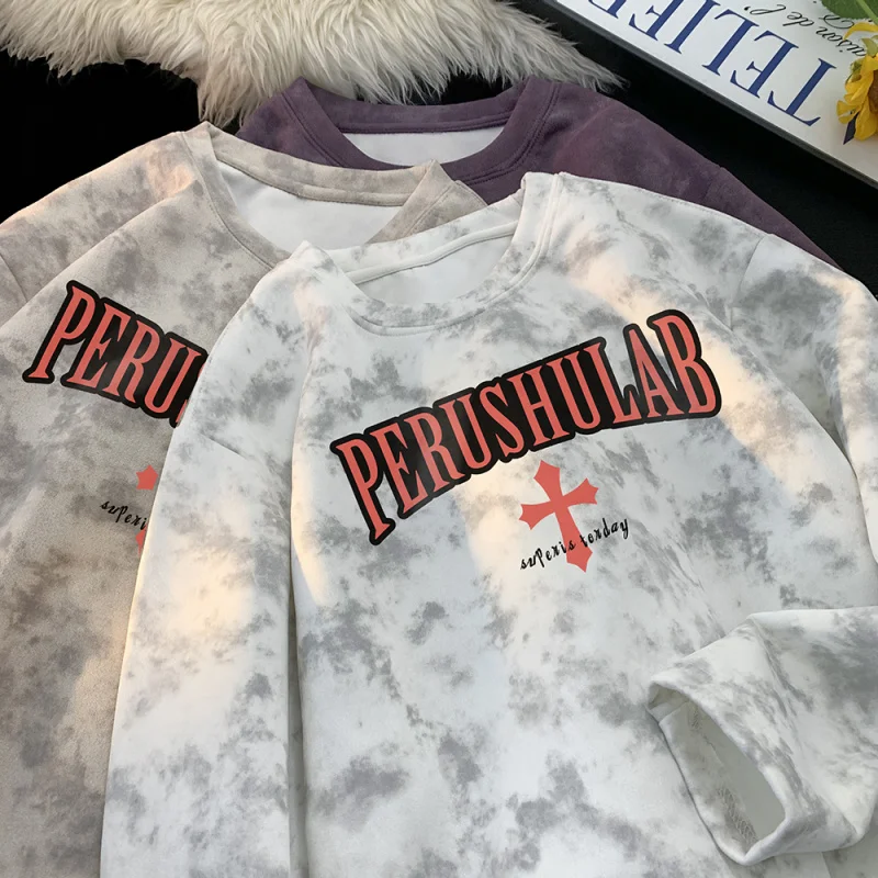 【Mirrordust】سترة هيب هوب من جلد الغزال البارد المخملي بأكمام طويلة ملابس خروج فضفاضة ودافئة مناسبة للرجال والنساء #1