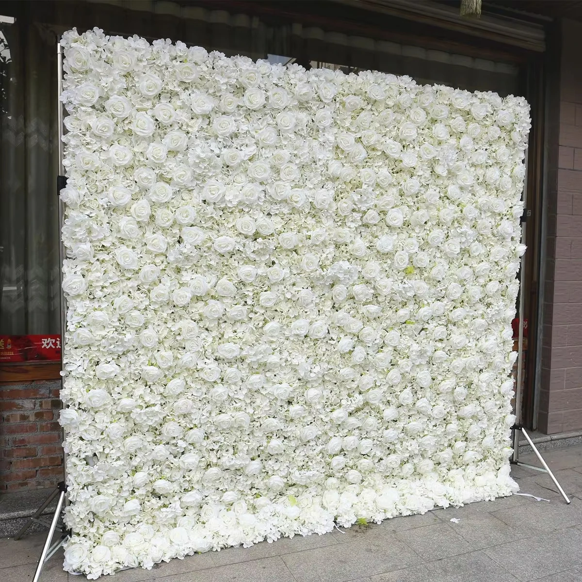 Custom 3D gradient handmade artificial flower rose wall
