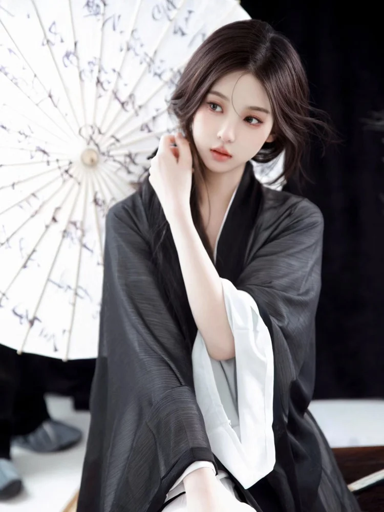 

Новый костюм для фотосессий в китайском стиле Ханьфу: атмосфера династии Вэй и Цзинь, одежда для индивидуальных фотосессий, холодные тона, для сценических выступлений