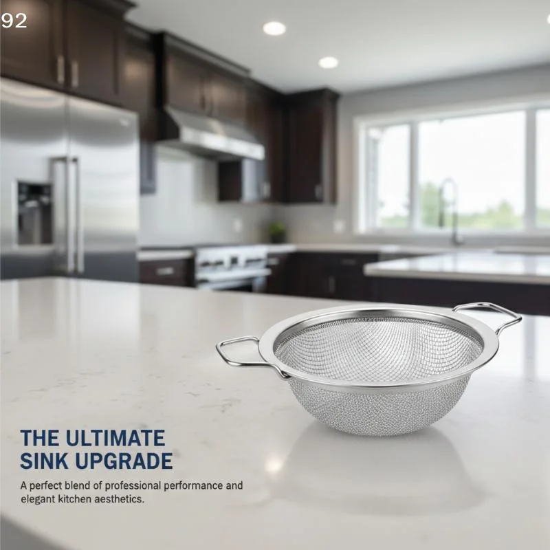 

1 шт. Фильтр для кухонной раковины из нержавеющей стали, для сбора пищевых отходов, с ручкой, металлический сетчатый фильтр для мойки