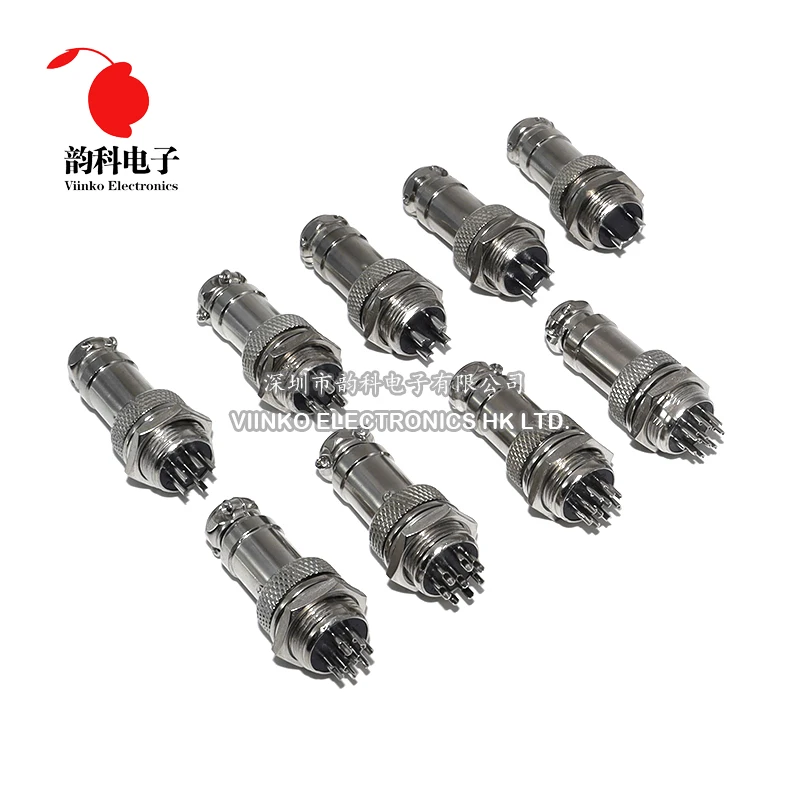  GX16 2/3/4/5/6/7/8Pin Small Metal Aviation Socket Connector Electric Cable Terminal Fixed Type And Butt Mobile Type Female&mal