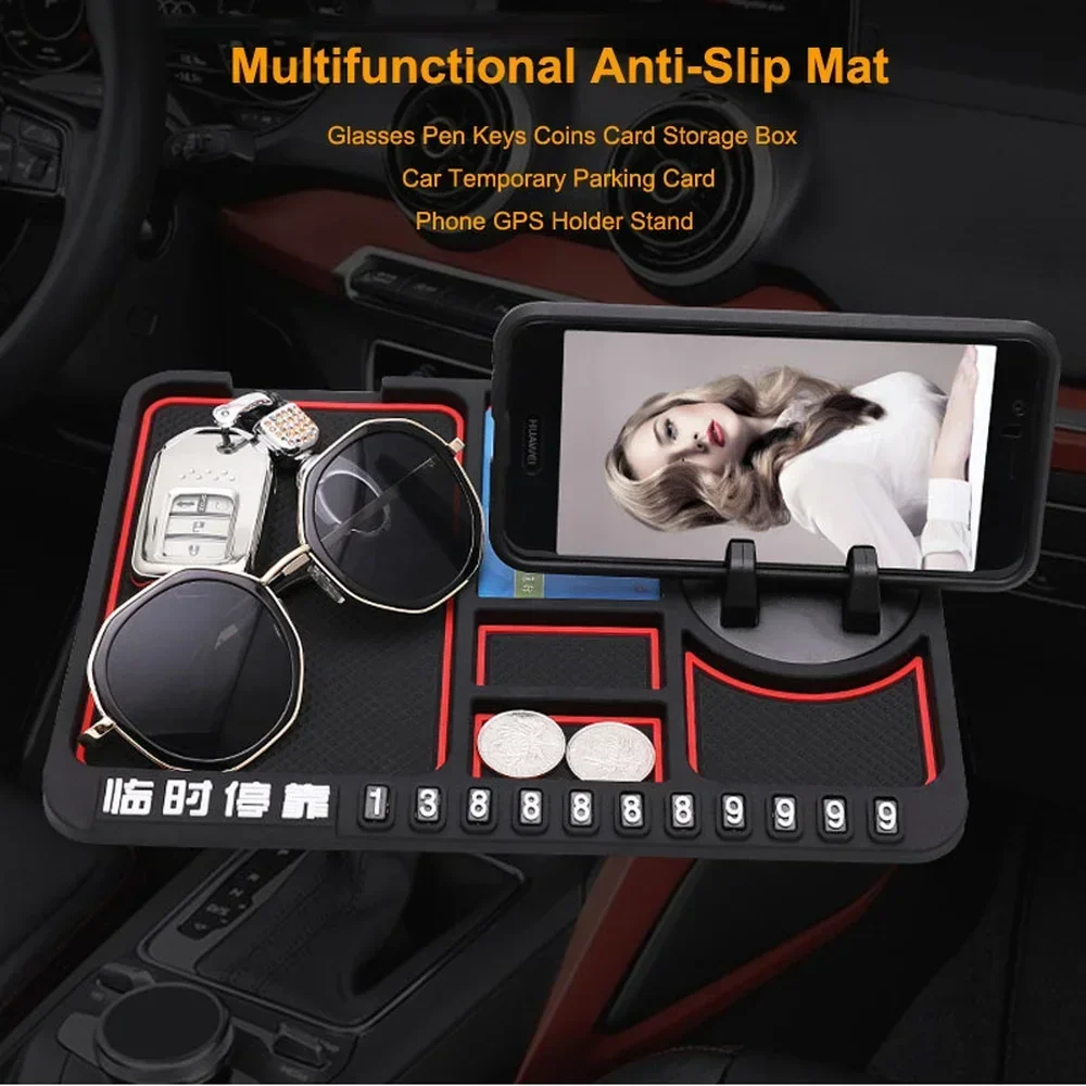 Multi-Functional Car Anti-Slip Mat Auto Phone Holder Non Slip Sticky Anti Slide Dash Phone Mount Silicone Dashboard Car Pad Mat