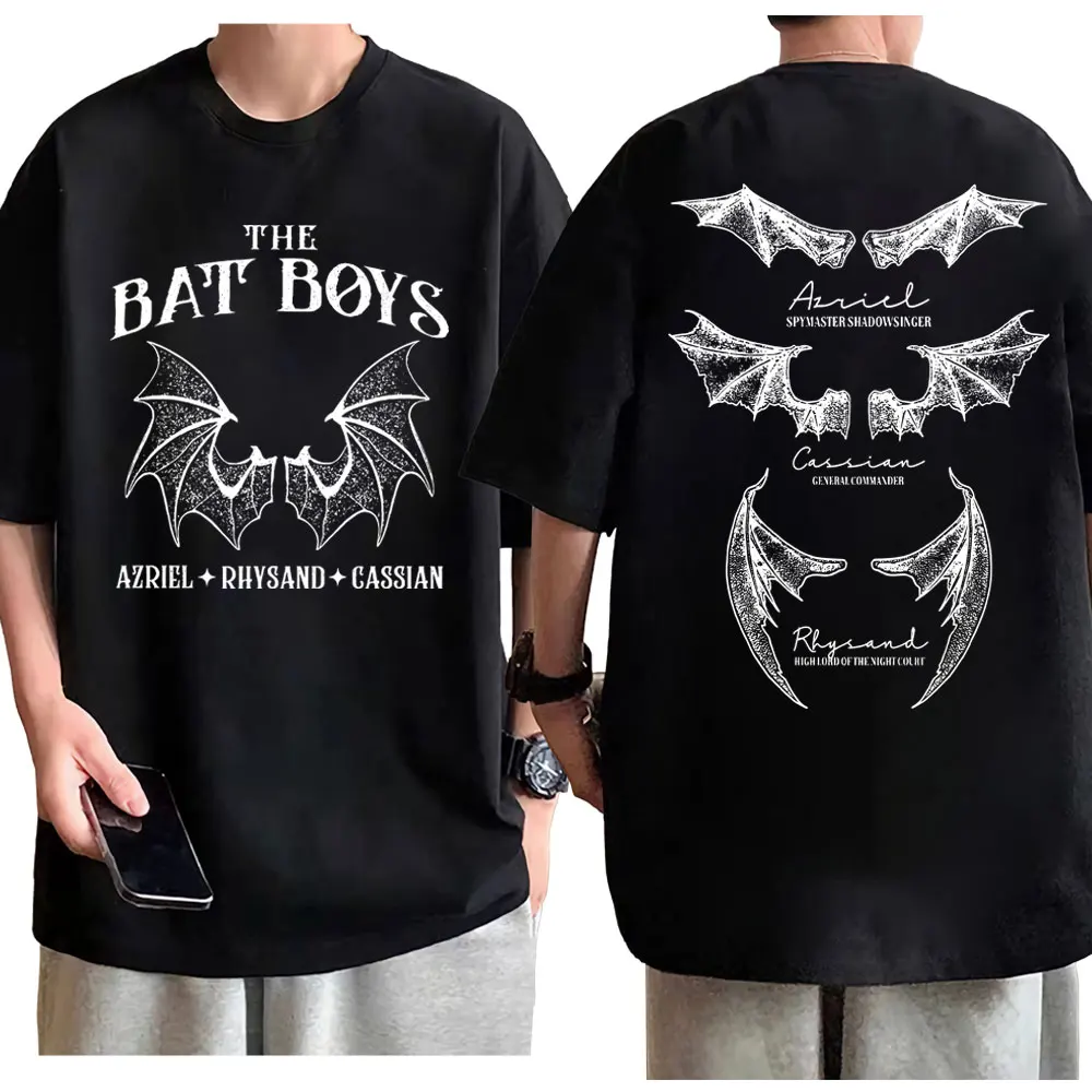 

The Bat Boys Double Sided Print T-shirt Men Women Fashion Oversized O-Neck T-shirts Vintage Casual Comfort Short Sleeve T Shirts