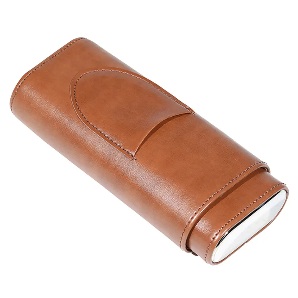 

Travel Cigar Case Pu Portable Holder For Men Protective Storage Container Lightweight Cigar Travel Humidor Accessory