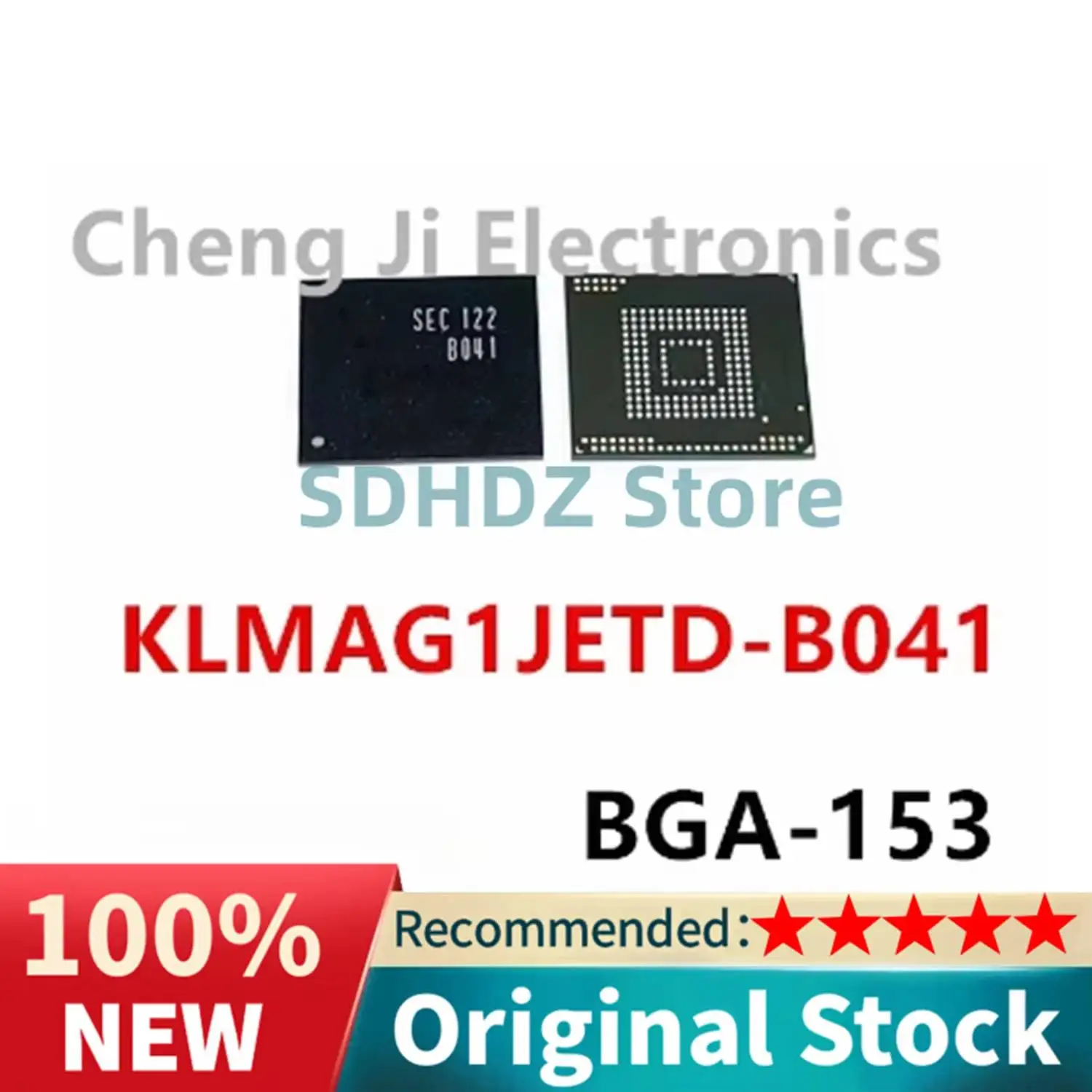 5PCS KLMAG1JETD-B041 KLMAG1JETD BGA-153 EMMC MEMORY chip