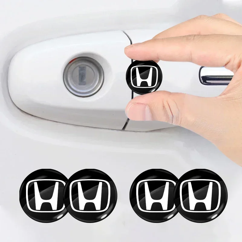 

new 15mm Car keychain sticker door keychain sticker central control sticker For Honda Civic Accord CRV HRV Fit Jazz City Odyssey