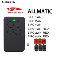 ALLMATIC B.RO 1WN 2WN 4WN RED FOR4 TECH 3 BRO OVER MINI PASS Garage Door Remote Control Duplicator Gate Opener Command 433.92MHz