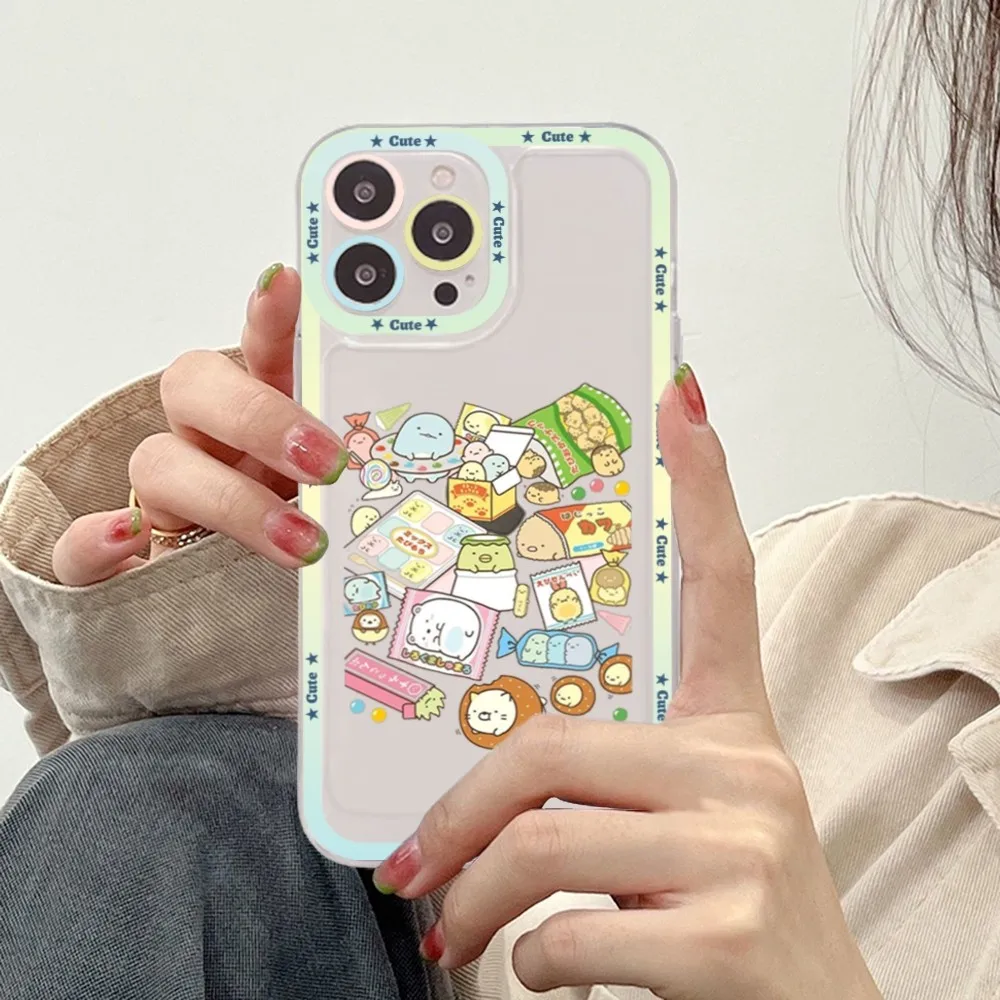 Sumikko Gurashi cute Phone Case For Samsung S 20 21 22 23 lite plus ultra Clear Mobile Cover Funda