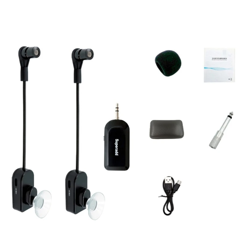 

2.4G Wireless Instrument Microphone Receiver Rechargeable Transmitter and Receiver for Guitar Violin Cello Accordion