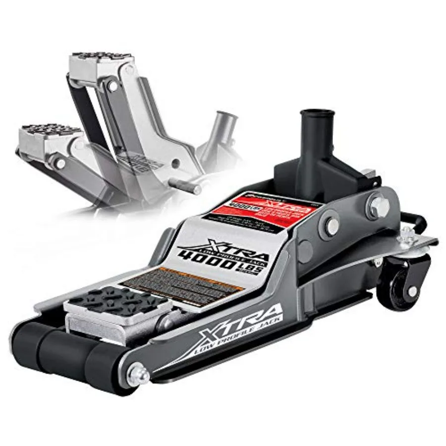 

Xtra Low Profile Floor Vehicle Jack with Safety Bar for Easy Access Under Vehicles Extra Low Car Jack with 2 Ton Load Capacity