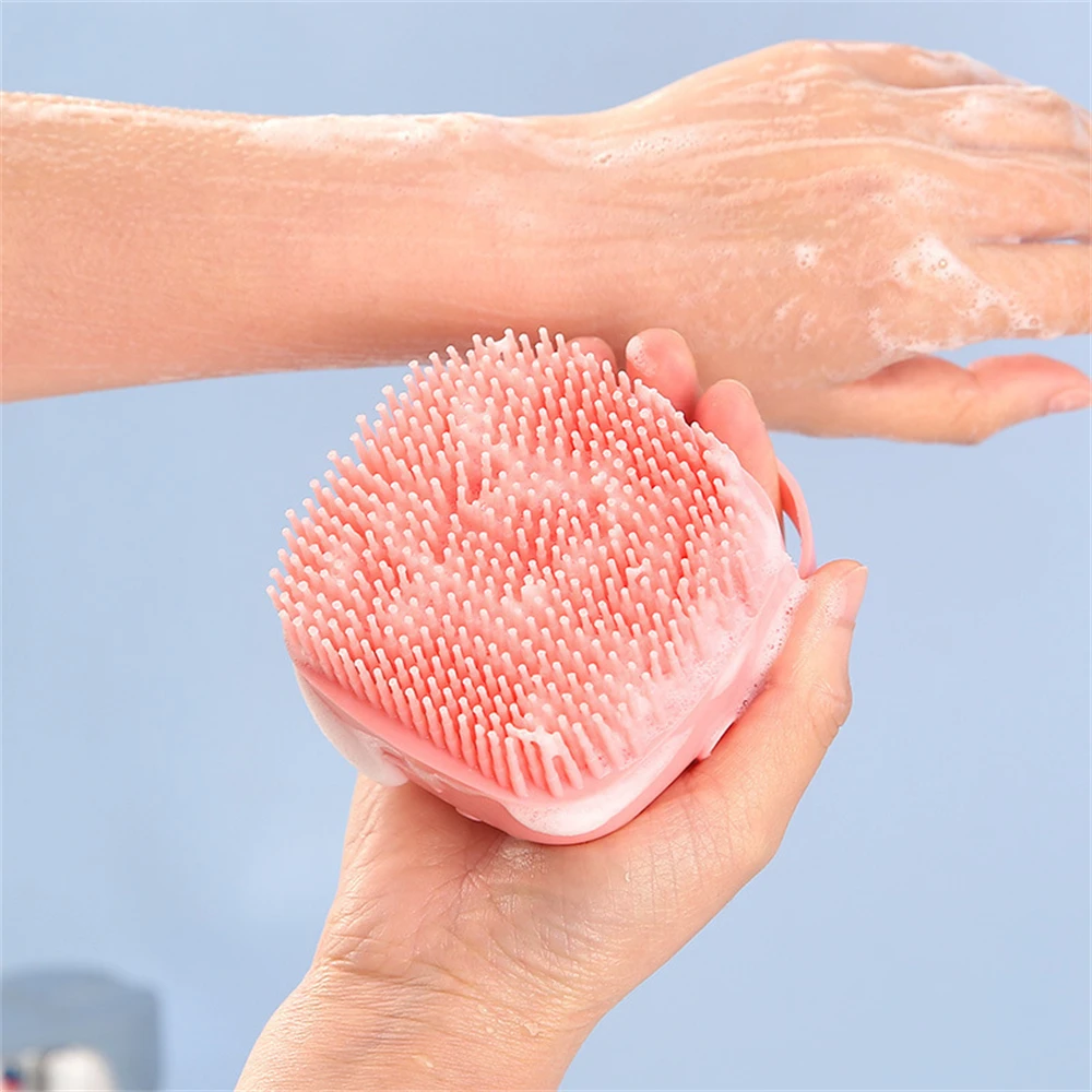 Pet Bathing Brush Special Silicone Bathroom Brush Pet Accessories Dog Cat Bath Massage Gloves Brush Supplies Pink/Yellow/Green