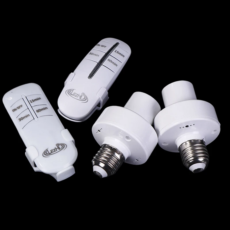 Wireless Remote Control E27 Light Socket Lamp Holder 20M Range For LED Bulbs Lamp Socket Wireless Light Switch Kit AC180-250V