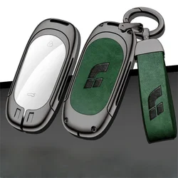 2023 Brand New Zinc Alloy+Leather+TPU Car Remote Key Bag Key Chain 2022 For Leading Ideal L7 L8 L9 Accessories