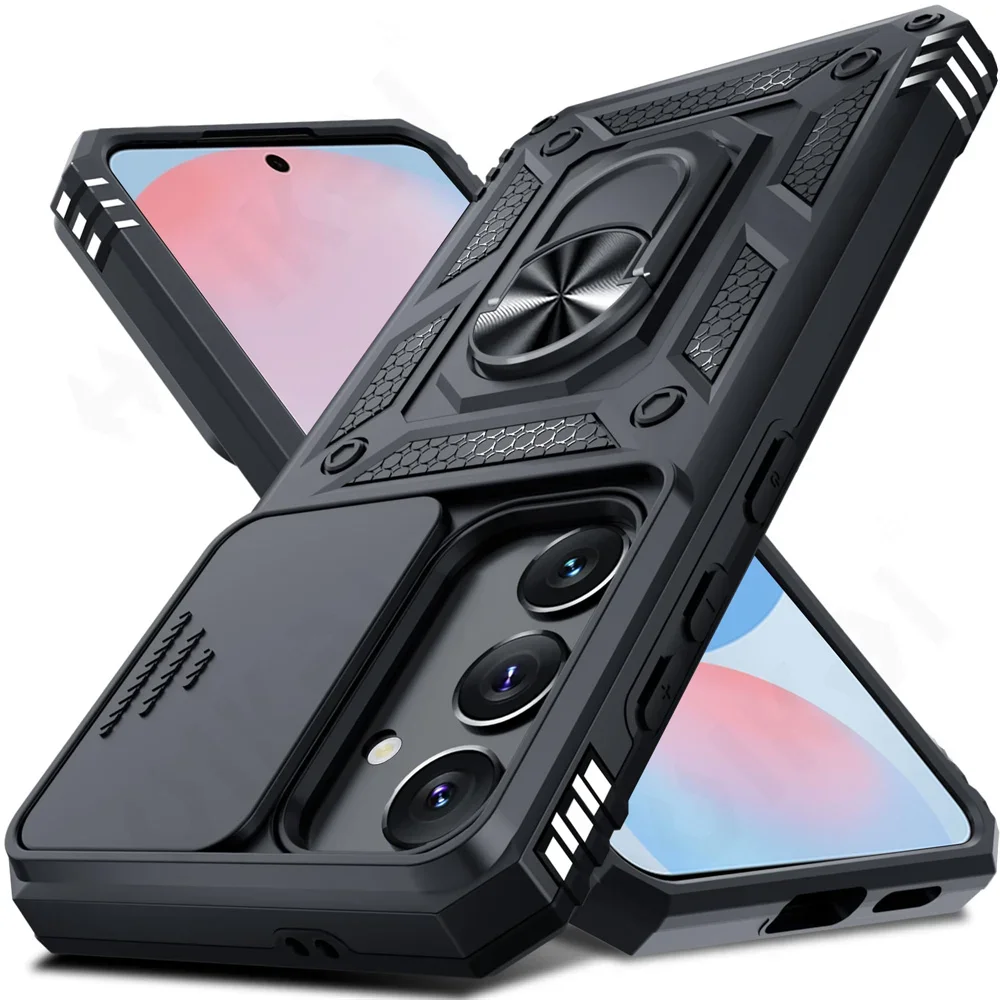 Case For Samsung Galaxy S24 S23 S22 Ultra Plus A55 A35 A15 A54  FE 4G 5G Military-Grade Protection Phone Slide Camera Cover