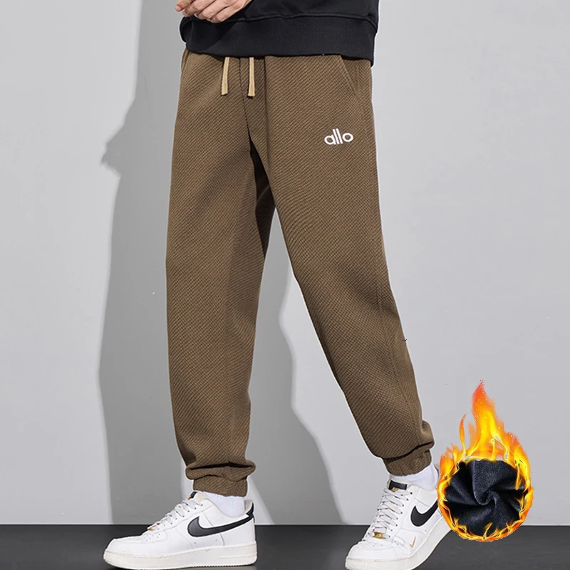 

Men's Winter Thickened Corduroy Sports Pants Fleece Lined Casual Thick Warm Running Sweatpants Loose Fit Comfortable Style