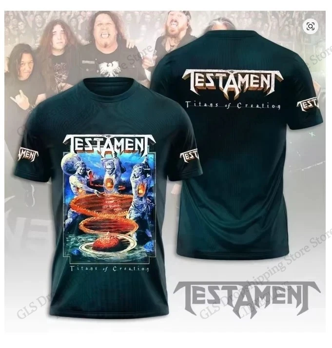 New Rock Testament Band 3d Print T-shirt Men Women Fashion Short Sleeve Hip Hop Large Tops Tees Men Clothing 2027 Camiseta Homme