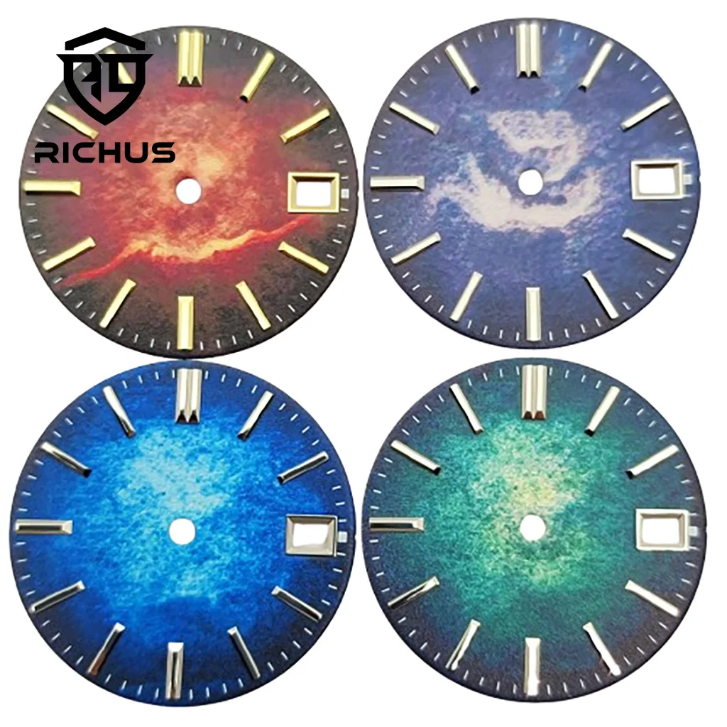 ساعة RICHUS 29 ملم تناسب NH34 NH35 NH36 حركة تناسب الساعة 3.0 أو تاج الساعة 3.8 ﻿ اكسسوارات الساعة