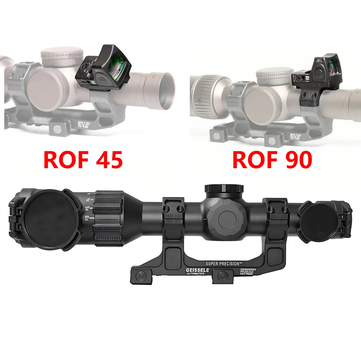GEISSELE Cantilever AR15 Scope Mount Rings Super Precision 25.4mm 30mm Scope Rings Reptilia ROF-45 ROF-90 Mount Adapter