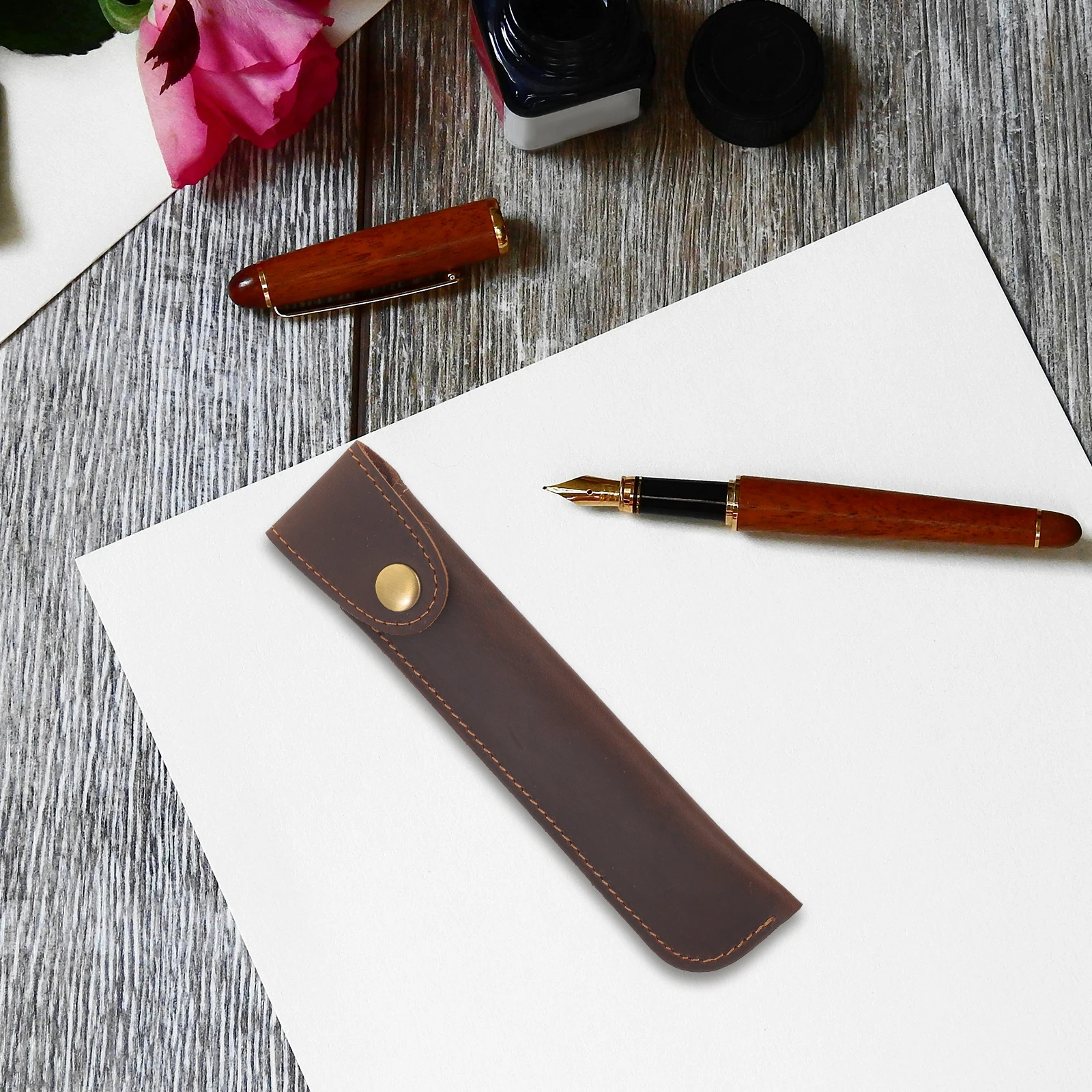 حافظة واقية مقاومة للماء بحجم صغير الحجم لأقلام حبر جاف النافورة وحقيبة تخزين وحامل حقيبة الهدايا