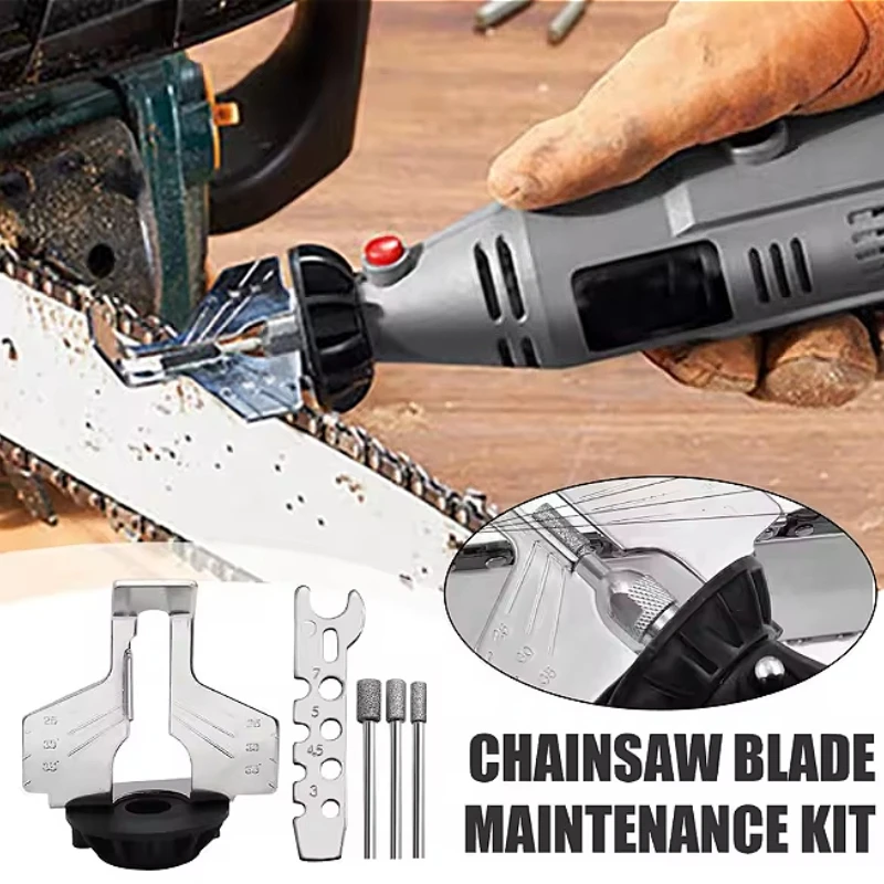 

Chainsaw Sharpening Kit Electric Grinder Sharpening Polishing Attachment Set Saw Chains Tool Drill Rotary Accessories Set