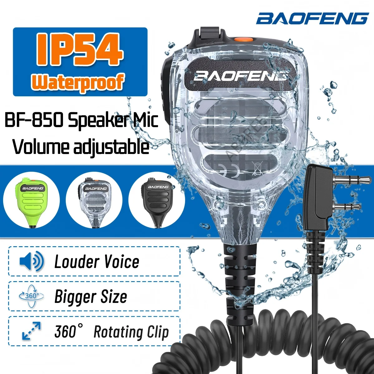 radio-comunicador-baofeng-portatil-com-alto-falante-pesado-ar-850-microfone-ajustavel-ip54-a-prova-d'Agua-para-baofeng-uv-5r-uv-21-pro-bf-888s