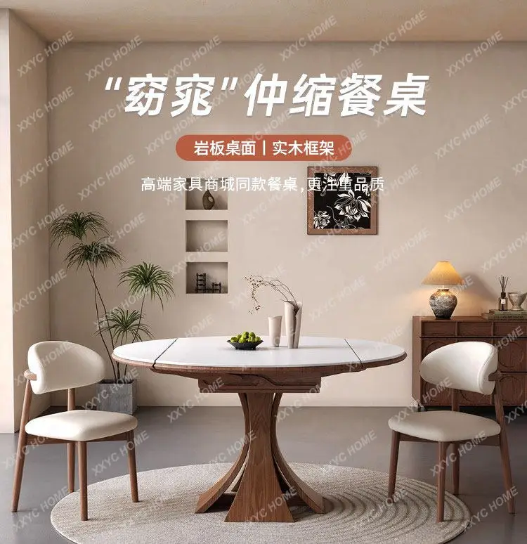Modern Sets White Dining Tables Wooden Luxury Extendable Kitchen Dining Tables Round Marble Center Mesas De Comedor Furniture
