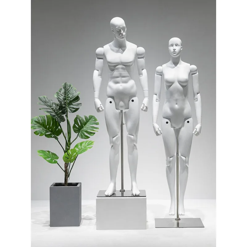 Full Body Robot Display Stand Mechanical Sports Model Props Men and Women Facial Features Can Be Moved