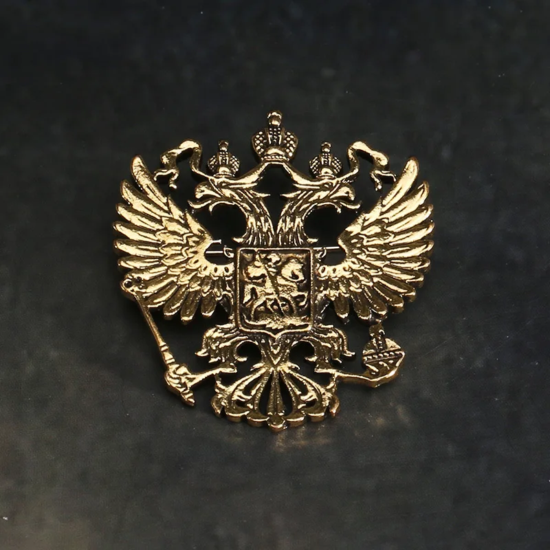 Creative Double-headed Eagle Brooch Alloy Vintage Animal Brooch Clothing Accessories