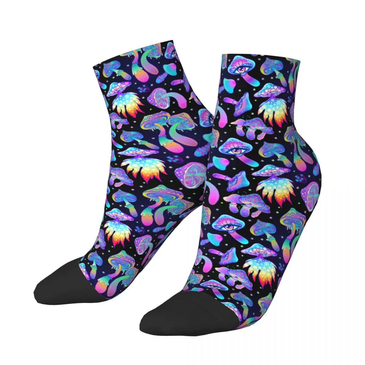 Psychedelic Magic Mushroom Dress Kaos Kaki Pria Wanita Fashion Hangat Kaos Kaki Crew