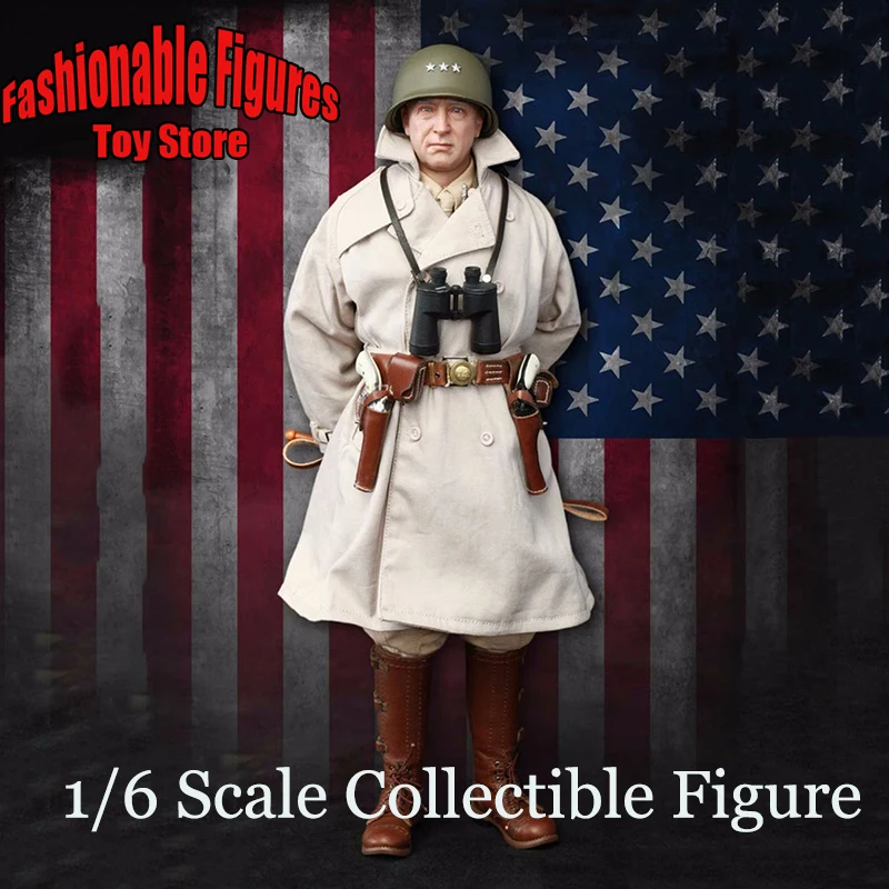 

DID A80164 WWII 1/6 Men soldier U.S. Army General George Smith Patton Dolls Full Set 12'' Action Figure Body Best Collection