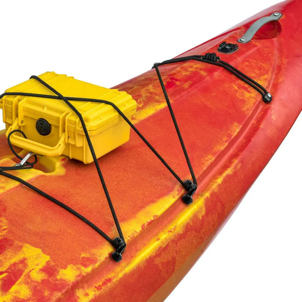 

50Pcs Strong Nylon Bungee Deck Loops Threaded Screws Ideal for Kayak Storage and Fastening Boats