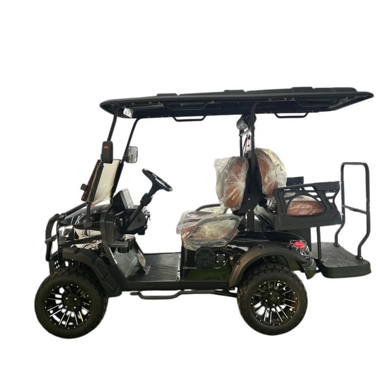 Hot Selling China Factory Made Luxury Off-Road 4 Wheel Lithium Battery Golf Cart 4 Seat Leather Seat AC Motor Golf Cart