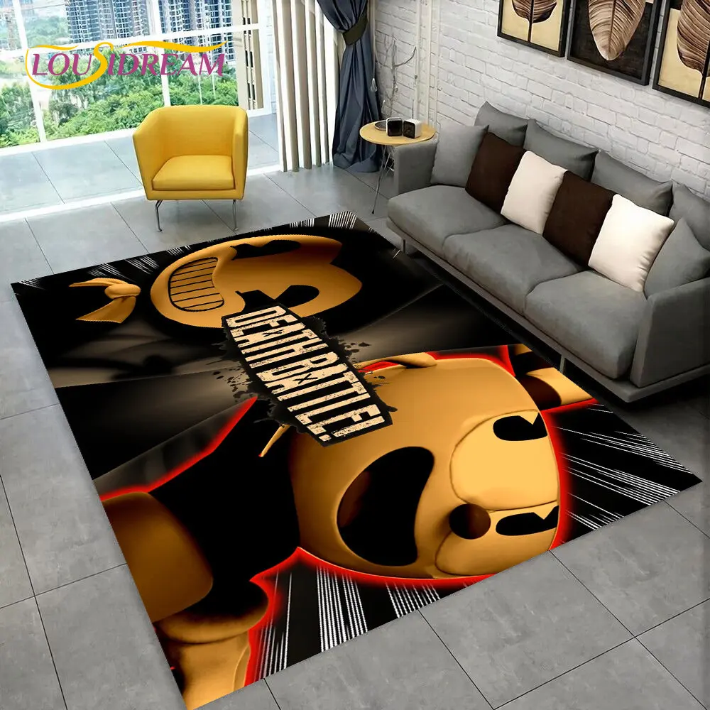 Game,Cuphead and Mugman,Gamer Area Rug,Carpet Rug for Living Room Bedroom Sofa Doormat Decoration, Kids Play Non-slip Floor Mat - Image 2