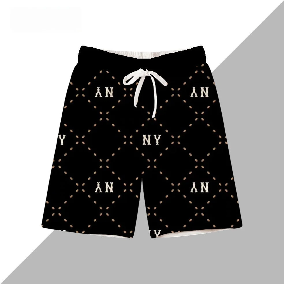 

New Summer Shorts Five-point Pants Fashion Trend Printing Men's Casual Beach Pants Sports Quick-drying Big Brand Moto