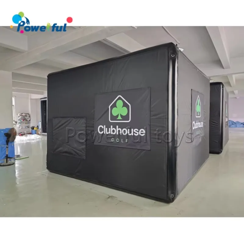 Commercial Custom Home Waterproof Inflatable Golf Simulator Enclosure Tent with Easy Setup & Custom Logo for Practice