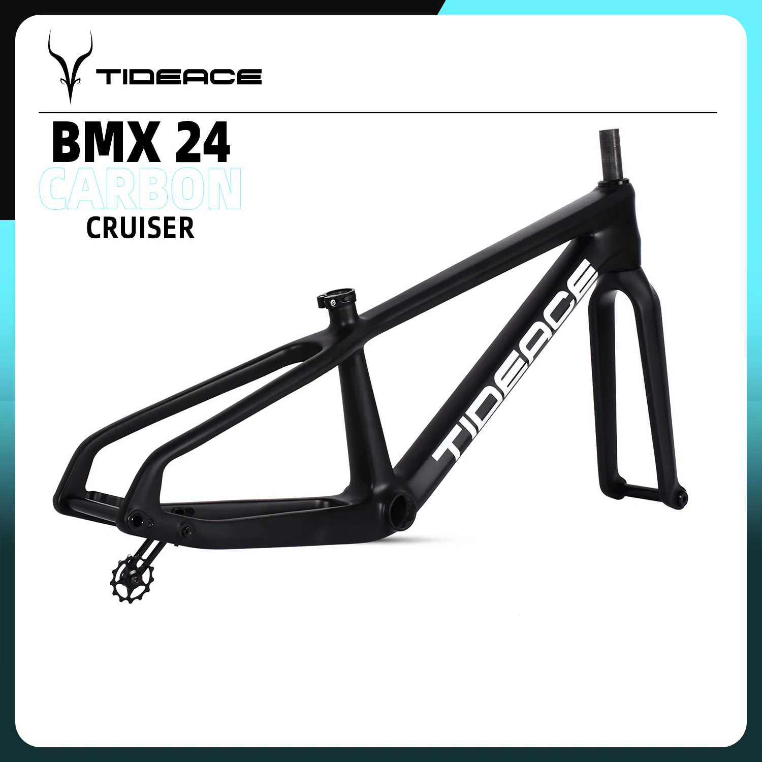 Cruiser Pro 24er BMX Frame Carbon Bicycle Professional Racing BMX Action Performance Frameset Max 1.95\'\' Tires BB86