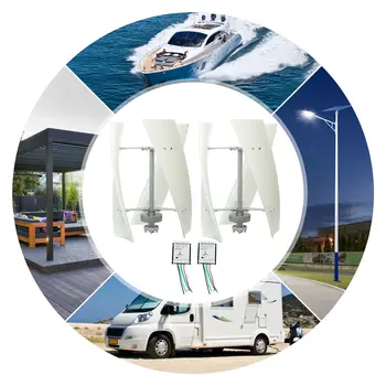 3listý vertikální generátor větrných turbín z nylonových vláken, 24V/12V bílá sada větrných turbín, max. 100W pro domácnost 8 nejlepší prodej větrná turbína pro dům - №4