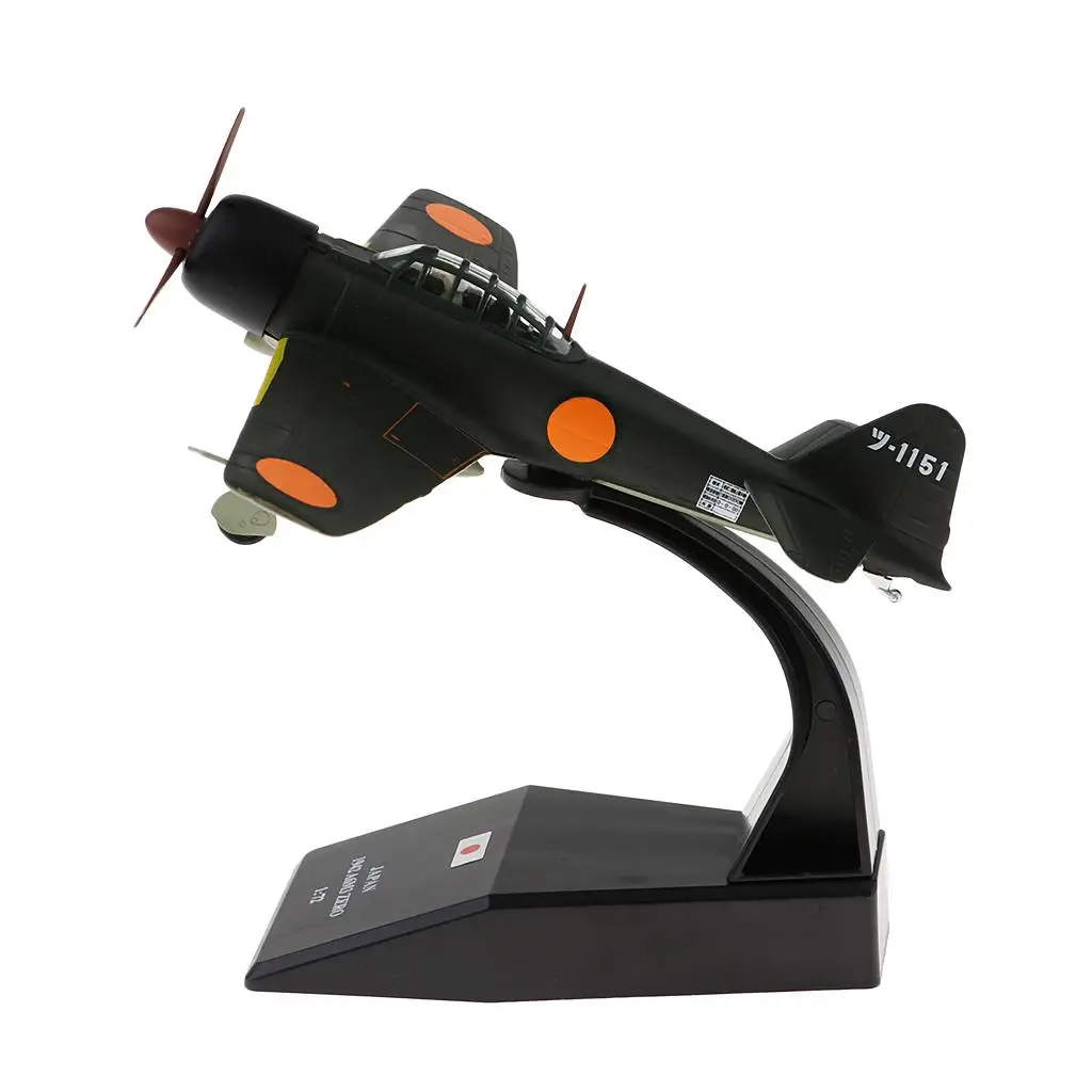 1:72 A6M Zero Fighter Plane Model Toys w/ Display Stand Gift Table