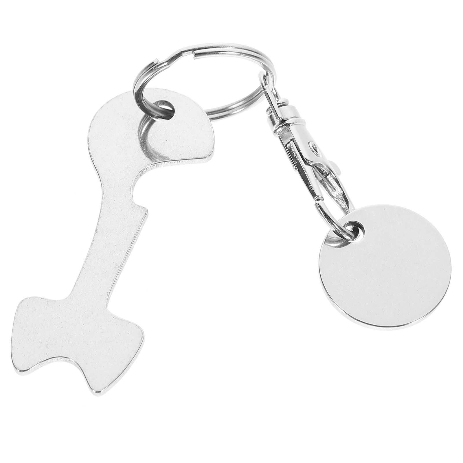 

1pc Shopping Cart Pendants Trolley Token Keychains Coin Holder Metal Decorations for Keys Bags Shopping Trolley Tokens