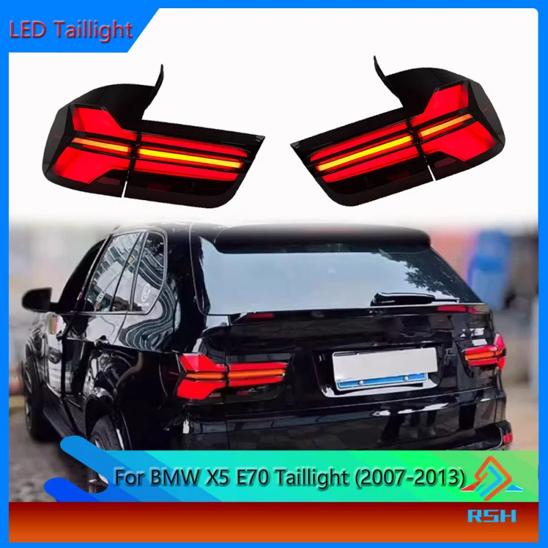 Car LED Tail Lights Assembly For BMW X5 E70 2007-2013 DRL Turning Signal Fog Brake Rear Trailer Lamps Accessories Plug And Play