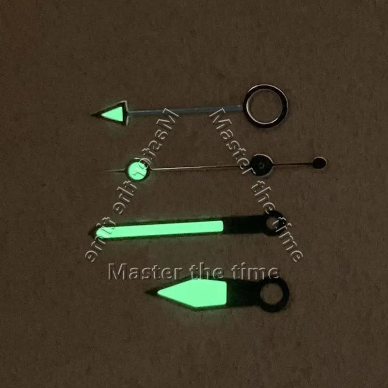 Novo relógio mãos gmt mãos verde luminoso modificado acessórios de relógio para movimento nh34/nh35/nh36/4r/7s