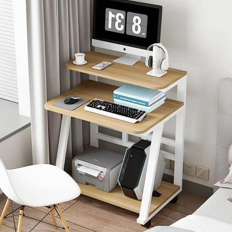 

Small Apartment Computer Desk Small Home Mini Mobile Desk Bedroom Single Simple Double Deck Desktop Computer Desk