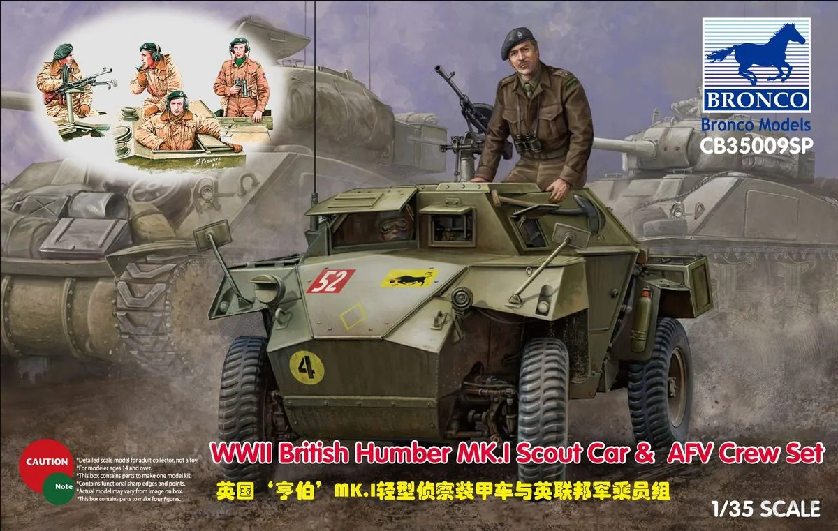 Bronco CB35009SP 1/35 Humber MK.I Scout Car & AFV Crew Set