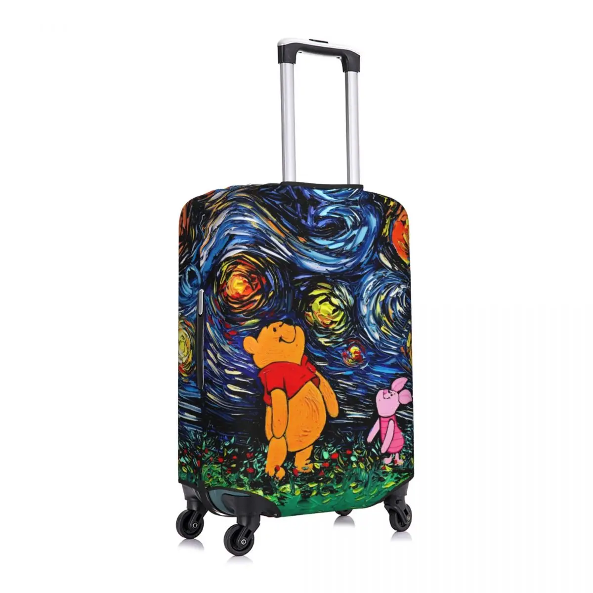 Piglet Pooh Bear Suitcase Cover Flight Cruise Trip Practical Luggage Accesories Protector