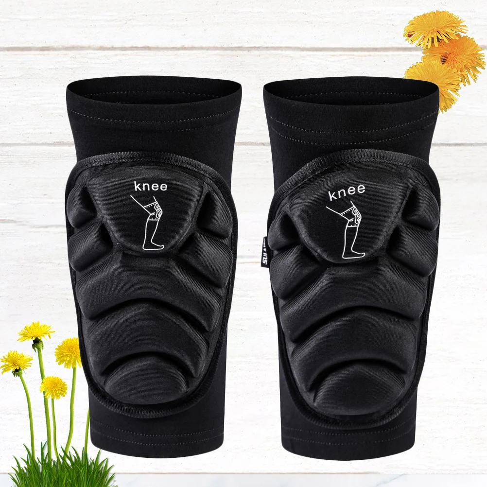 

1Pair Unisex Elastic Knee Support Sleeve Black Size Kneepad Compression for Running Skiing Cycling Muscle Pain Relief