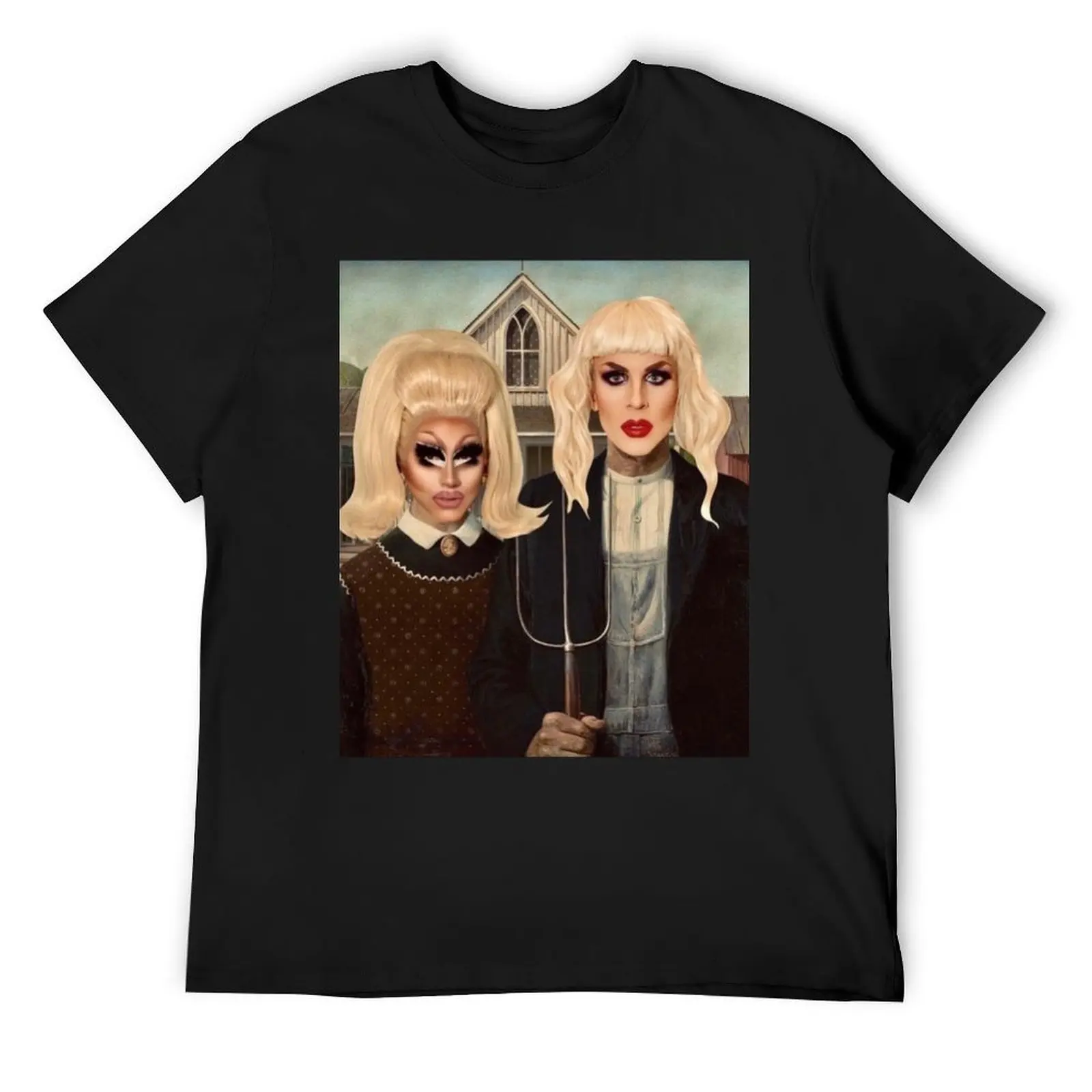 

Trixie and Katya artwork T-Shirt blanks Man t-shirt Short sleeve tee shirts graphic tee heavyweight t shirts for men